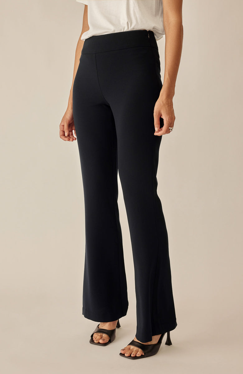 High waisted black outlet bootcut trousers