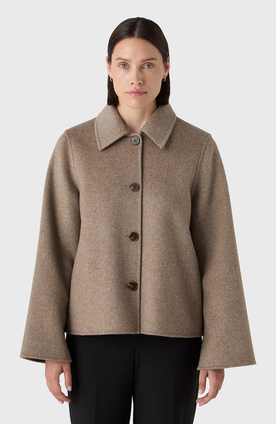 Shop The Coline Wool Jacket Greige Melange – Marville Road